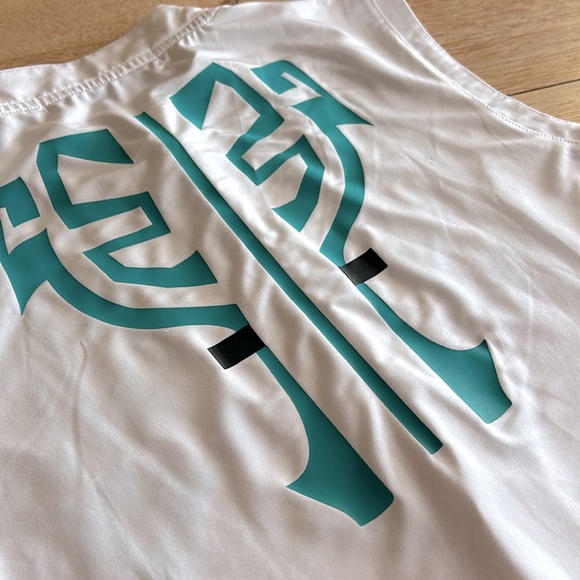 NWOT Jamie Sadock Sleeveless Golf Quarter Zip in Turquoise, Black & White Sz XL - Picture 5 of 10